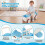 3-in-1 Kids Ride-On Push Car with Storage Basket, Blue 2