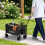 Foldable Wagon, 92L Capacity, Adjustable Handle, Black 4