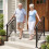 Adjustable Black Outdoor Handrails, 2 Pack, Galvanized Metal 2