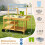 Kids Wooden Mud Kitchen with Wheels and Flowerpots 8