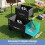 Foldable Wagon, 92L Capacity, Adjustable Handle, Black 6