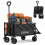 Foldable Wagon, 92L Capacity, Adjustable Handle, Black 7