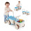 3-in-1 Kids Ride-On Push Car with Storage Basket, Blue 8