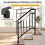 Adjustable Black Outdoor Handrails, 2 Pack, Galvanized Metal 8