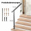 Adjustable Outdoor Handrail for 3/4 Steps, Galvanized Steel 6