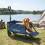 Foldable Wagon, 92L Capacity, Adjustable Handle, Blue 3