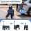 Foldable Wagon, 92L Capacity, Adjustable Handle, Blue 6