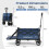 Foldable Wagon, 92L Capacity, Adjustable Handle, Blue 7