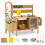 Kids Mud Kitchen with Bird Cage, Stoves & Sink 2