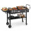Outdoor Foldable Grill Cart with Tabletop and Storage Shelf 1