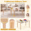Kids Adjustable Activity Table & Chair Set, Natural Wood 2