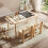 Kids Adjustable Activity Table & Chair Set, Natural Wood 4