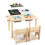 Kids Adjustable Activity Table & Chair Set, Natural Wood 8