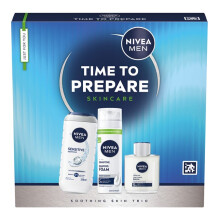 Nivea Men Time to Prepare Gift Set | 3-Piece Sensitive Grooming & Shaving Set