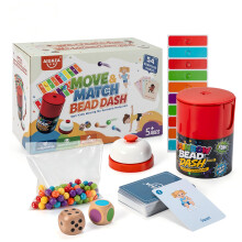2-in-1 Fast-Paced Color Matching & Exercise motion Game Bead Dash Board Games for Kids Ages 5