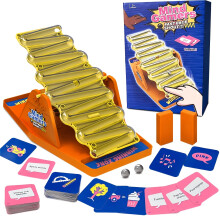 Fast-Paced Shout Out Board Game, Marble Seesaw Countdown Timer Word Category Guessing Game with 144 Cards, Multiplayer