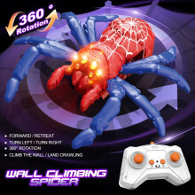 (B Red Blue) Electric Remote Control Animal Toy Wall Climbing Simulation Lizard Biomimetic Chameleon Anti-Fall Design Christmas Gifts