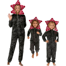 (A, 140CM-155CM KID XL) Cannibal Flower Pajamas Women Men Demogorgon Cosplay Costume Kids Boys Girl Adult Pyjamas Halloween Cosplay Onesie Sleepwear