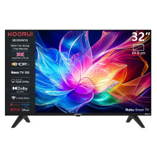 KOORUI 32" HD Roku Smart TV DVB-T2 3xHDMI Dolby Audio Freeview KK32HN1G