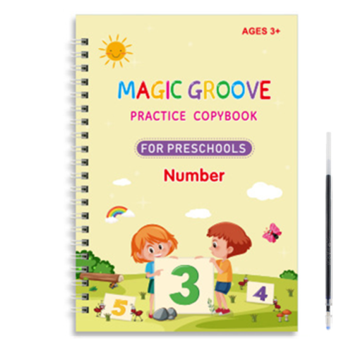(number) Reusable Magic Copybook Drawing Toys for Children Montessori ...
