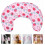 Cat Sleeping Pillow Comfortable Pet Neck Pillow Pink Cloth Material 4