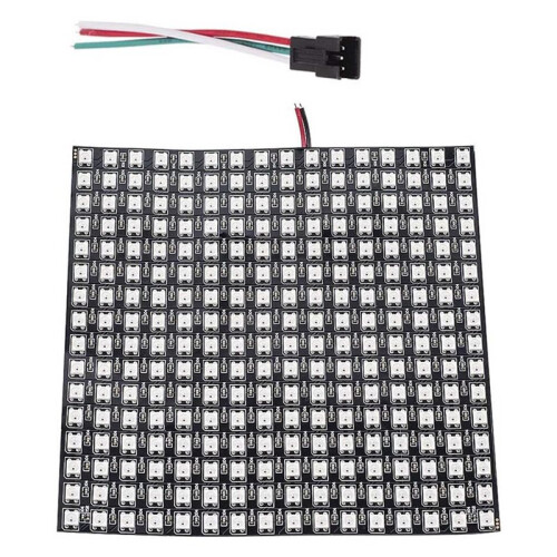 WS2812B Addressable RGB LED Matrix 256 Pixels DC5V Flexible Display Board for WLED SP802E