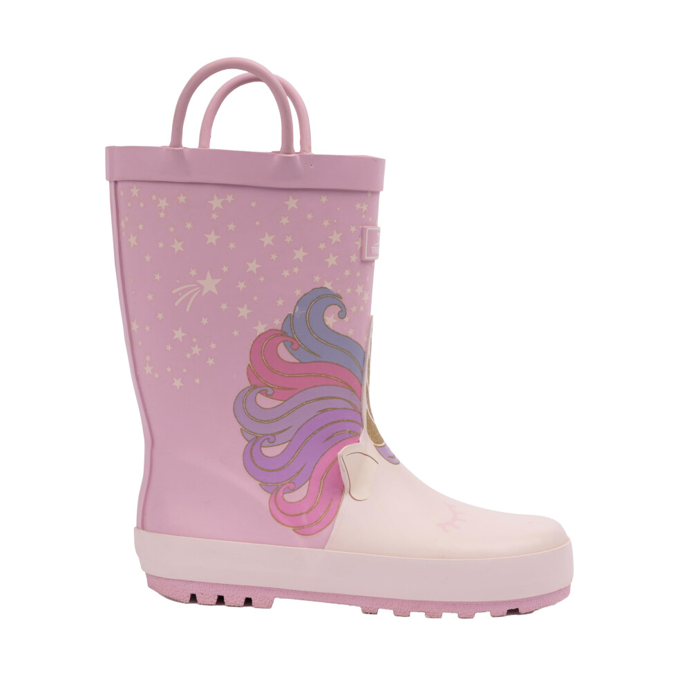 Trespass Pink Kids Unicorn Wellington Boots - 8 Uk Child - Image 2