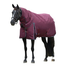 (5' 6", Burgundy/Navy) Weatherbeeta Comfitec Essential Detachable Neck 50g Horse Turnout Rug