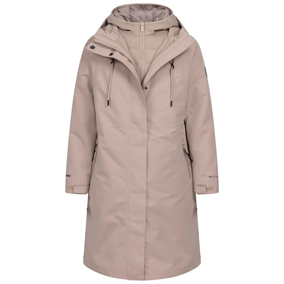 Trespass Women's Light Sand Allegra Dlx 3 In 1 Waterproof Jacket In | : Small - Image 2