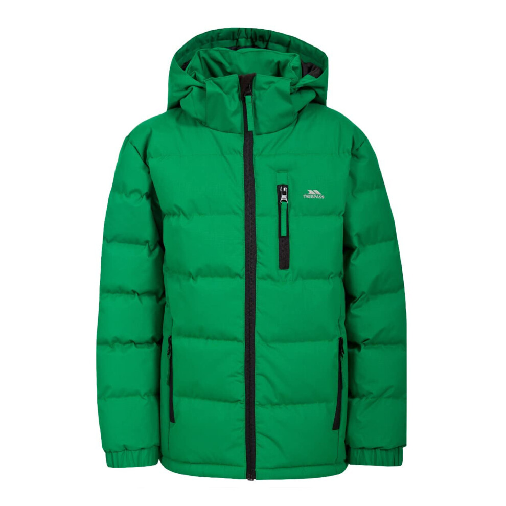 Trespass Men's Green Boy's Tuff Padded Jacket In | Size: 5-6 Years - Image 2