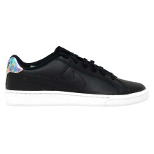 (6 UK, Black) Nike Mens Court Royale Holographic Leather Trainers