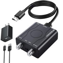-Kompatibel zu RF-Modulator mit Kabel & Netzadapter, 1080P PLL-Steuerung NTSC-Ausgang CH3/CH4 RF-Konverter US-Stecker