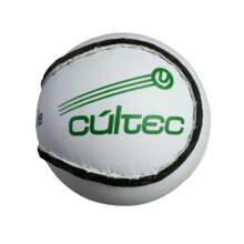 (5, White) Cultec Hurling Leather Match Sliotar Ball (Pack of 12)