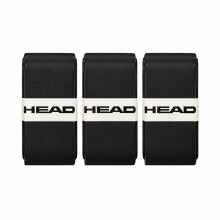 (One Size, Black) Head Pro Logo Racket Overgrip (Pack of 3)
