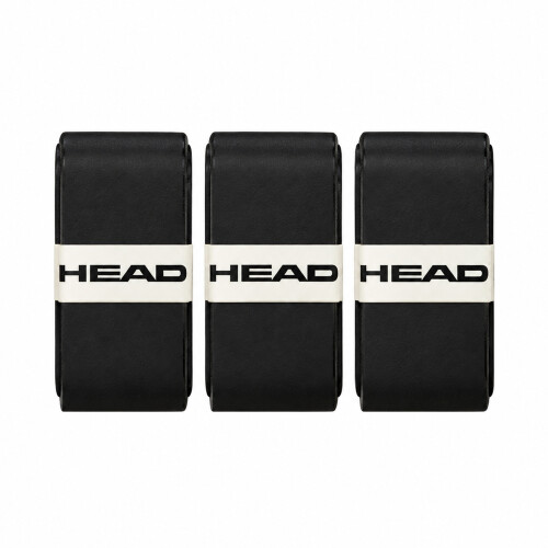 HEAD (One Size, Black) Head Pro Logo Racket Overgrip (Pack of 3)
