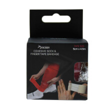 (4.5m x 5cm, Maroon) Precision Taped Cohesive Bandages
