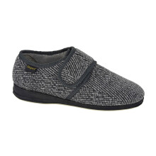 (13 UK, Grey) Sleepers Mens William Checked Touch Fastening Slippers