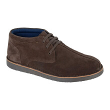 (8 UK, Dark Brown) Roamers Mens Eyelets Suede Desert Boots