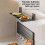 (Gray 48cm)Wall Mount Kitchen Organizer With Foldable Shelves And Hooks For Home Storage 4