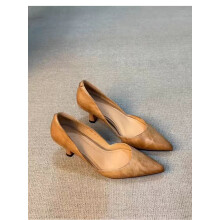 (Brown,37)Scarpe corte donna estive tacco alto con tacco sottile e materiale pu per uso quotidiano