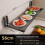 (Gray 56cm)Wall Mount Kitchen Organizer With Foldable Shelves And Hooks For Home Storage 8