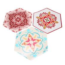 Non-Slip Vinyl Floor Sticker for Home Decor, Hexagon Pvc Wall Tile Decal, Peel and Stick Self-Adhesive, for Living Room Kitchen Bathroom