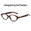 (Black)Gm Transparent Cat Eye Glasses With Blue Light Filter Lightweight Pc Frame Ideal 6