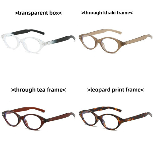 (Tortoise)Gm Transparent Cat Eye Glasses With Blue Light Filter Lightweight Pc Frame Ideal 2