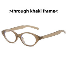 (Transparent Brown)Lunettes de vue chat transparentes Gm avec filtre lumière bleue léger PC monture idéale