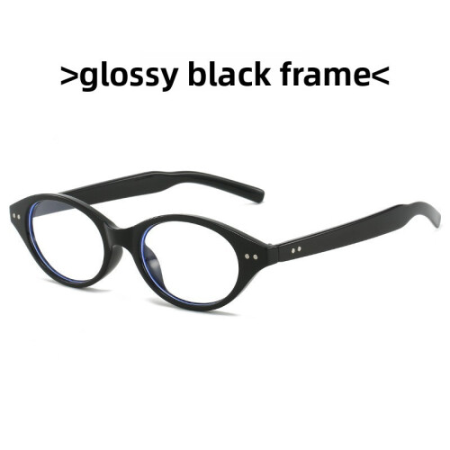 (Black)Gm Transparent Cat Eye Glasses With Blue Light Filter Lightweight Pc Ideal Frame