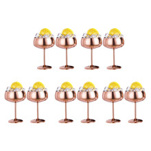 Copas De ChampáN Coupe De Cobre Juego De 10 Copas De Vino De Acero Inoxidable Para CóCtel Martini Vintage