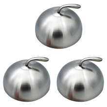 3 Uds 24Cm Cubierta de Filete de Acero Inoxidable Teppanyaki Dome Tapa de Plato Hogar Redondo una Prueba de Aceite Comida Cubierta de Comida Cocina