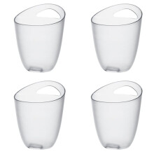 4X Enfriador de Plástico, Soporte de Almacenamiento para Enfriar Bebidas, Enfriador de Bebidas, Cubo de Cerveza Helada A Prueba de Fugas para Bebidas