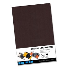 Pig Iron Self-Adhesive Camera Leatherette Sheet A4 30 x 20cm in BROWN (UK) BNIP